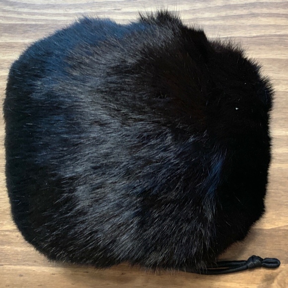 Vintage Black Rabbit Fur Muff - Picture 1 of 4